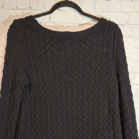 Talbot black chunky knit sweater size M - Picture 7 of 8